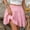 Pink, variant on Short Skirts for Women Cute On Under $10 Solid Ruffle High Elastic Waist Mini Casual Skirts