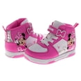 thumbnail image 6 of Disney Minnie Mouse Girls High Top Sneakers Hook and Loop with Lace Up (Little Kid), Pink White, Size: 12, 6 of 7