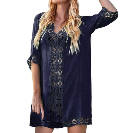 Women Swimsuit Cover Up Summer Beach Dress Bikini Beach Holiday Beach Cover Up Dress Shirt