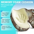 thumbnail image 5 of Premium Paisley Pattern Memory Foam Seat Cushion Ergonomic Chair Pad for Office Chair, Car, Airplane & Bleachers Sciatica, Tailbone Hip & Back Pain Relief - Chair Cushion for Long Office Workers., 5 of 5