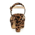 thumbnail image 2 of BLISSFUL STEP Women's Fashion Platform Strap Slingback Chunky Heel Open Toe Sandals Leopard 10, 2 of 8