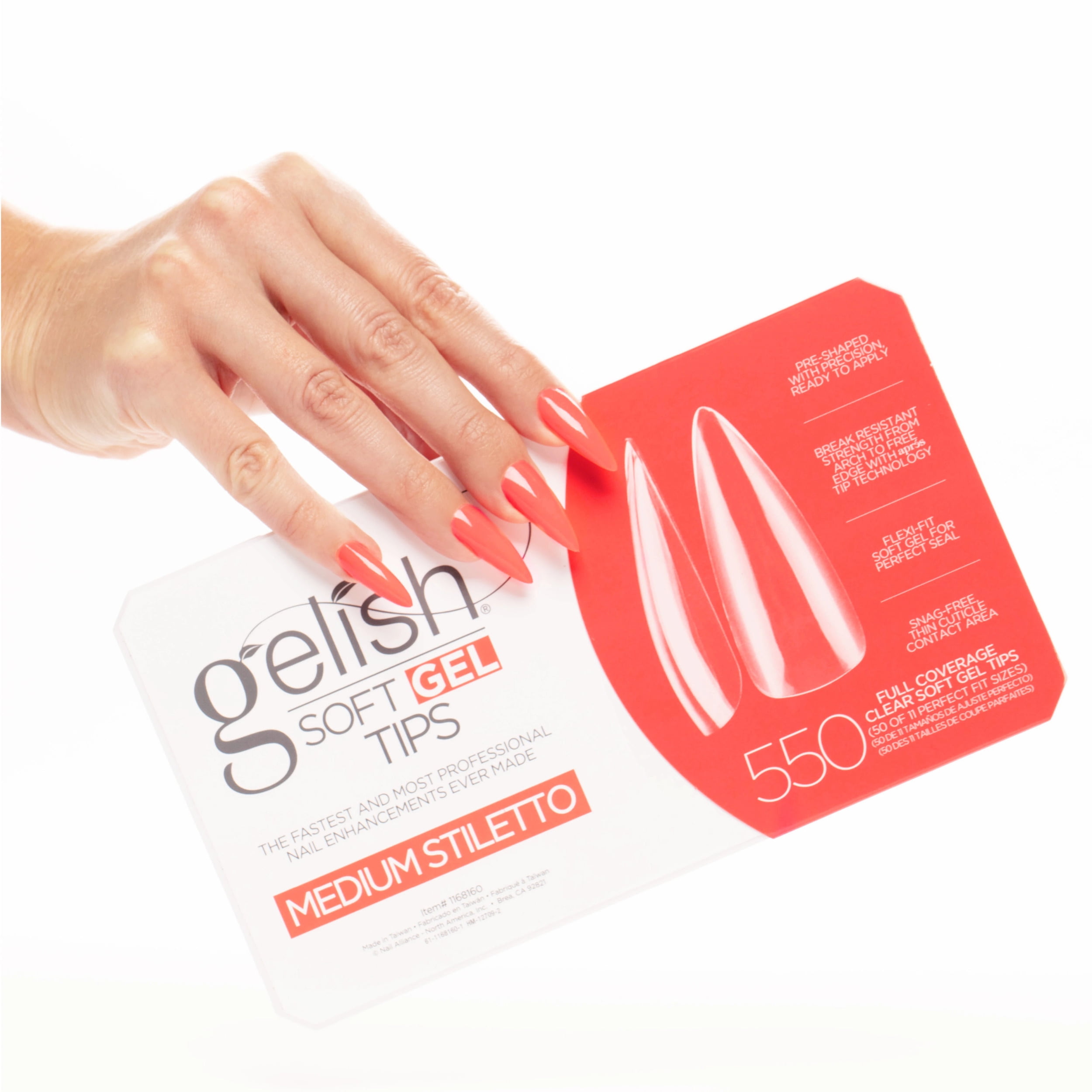 Harmony Gelish - Soft Gel Tips - Medium Stiletto 550CT