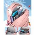 thumbnail image 3 of Mochila Escolar Viaje Bolsa Antirrobo Mujer Mochilas Para Laptop 15.6 Inch Iforu Rosa 30L, 3 of 8