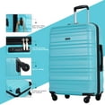thumbnail image 6 of Tripcomp Hardside Luggage Set 3-Piece Set (21/25/29) Lightweight Suitcase 4-Wheeled Suitcase Set(Lake Blue), 6 of 8