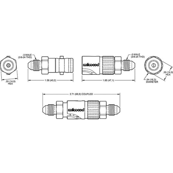 Wilwood Quick Disconnect Kit -3 AN