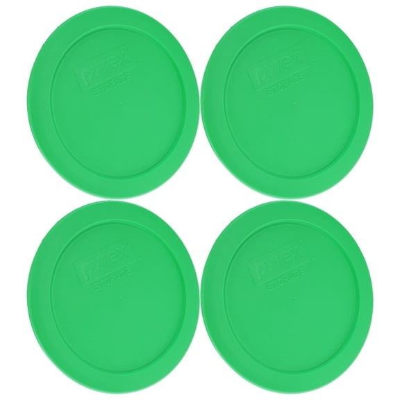 Pyrex 7200-PC 2-Cup Bright Green BPA-Free Plastic Lid (4-Pack)