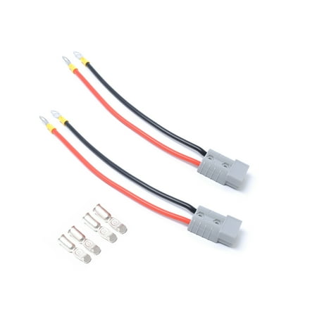

One Pair 50A 600V Quick Connection Power Connectors with 25cm Cables for Solar Panels Dual Battery Systems Caravans Trailer 4WD