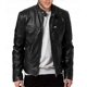 thumbnail image 2 of Classic Men's Leather Biker Jacket, 2 of 4