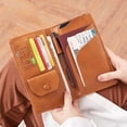 thumbnail image 1 of Bolso de pasaporte largo para mujer, estilo coreano RFID, billetera para teléfono móvil de gran capacidad, bolso de identificación de viaje multifunción, 1 of 5