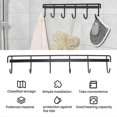 thumbnail image 2 of Utensil Hangers With Hooks Wall Utensil Holder Utensil Hooks Wall Mounted Adhesive Wall Hooks Rack, 2 of 5