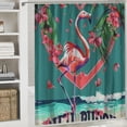 thumbnail image 6 of Orinice Shower Curtain Funny Pink Flower Paradise Floral Girl Summer Varsity Beauty Animals College Tropical Beach Bird Bathroom Decorations Waterproof Polyester Fabric with Hooks  69x72, 6 of 7