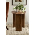 thumbnail image 3 of Kate and Laurel Tortola Modern Irregular Round Side Table, 22 x 18 x 20, Walnut Brown, Transitional Pebble End Table for Use as Bedroom Nightstand or Living Room Accent Table, 3 of 10