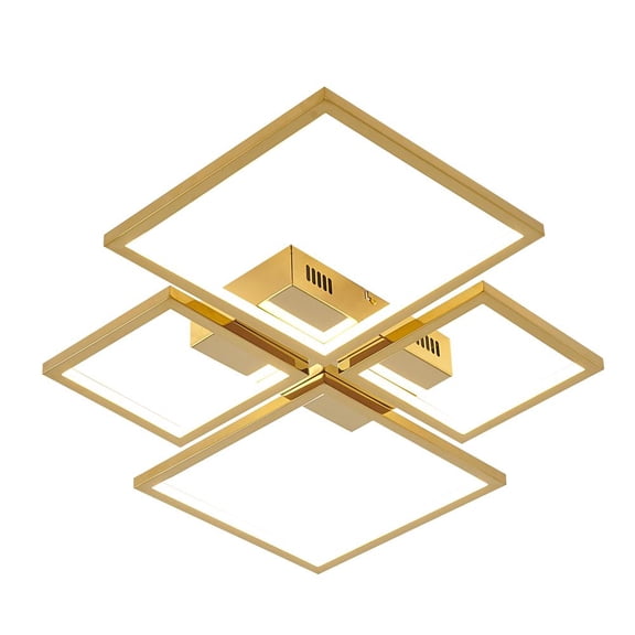 Bethel International LED Flush Mount Gold Stainless Steel & Acrylic