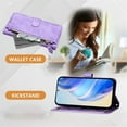 thumbnail image 5 of For Motorola Moto G Power 5G 2024 6.7-inch Wallet Case for Women Men Multi-Card Slots Zipper Wallet Leather Phone Case,Purple,For Moto G Power 5G 2024, 5 of 7