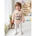 thumbnail image 6 of Cjfdfy Newborn Baby Boy Girls Birthday Romper Happy First Birthday As My Daddy Mommy Long Sleeve Romper Infant Cute My First Birthday Fall Winter Outfit 0-18M, 6 of 9