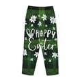 thumbnail image 5 of Disketp Happy Easter Print Women'S Comfy Pajama Pants Casual Drawstring Palazzo Lounge Wide Leg Pants, 5 of 9