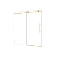 thumbnail image 2 of 76"H Frameless Sliding Door,Shower Door with Stainless Steel Pulleys&Adjustable Soft Closing Function,Clear Tempered Glass,Brushed Gold, 2 of 7