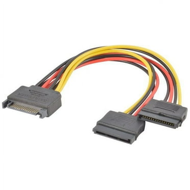 Simyoung Power Adapter SATA Power 15-pin Y-Splitter Cable Adapter Male to Female for HDD Hard Drive