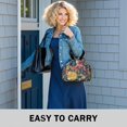 thumbnail image 6 of Pioneer Flower Floral Print Pattern Drawstring Lunch Bag Women - Drawstring Lunch Bag Insulated for Work Office - Stain-Resistant Large Lunchbags for Women with Multi-Pockets, 6 of 6
