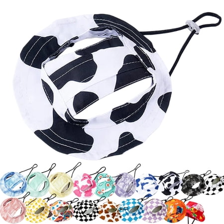 UV Protection Pet Baseball Hat with Ear Cutouts Cooling Sun Cap for Cats Small Dogs Secure Fit Puppy Outdoor Summer Walking Hiking Travel