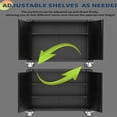 thumbnail image 4 of Danolapsi Garage Cabinet, Metal Storage Cabinet with Wheels,Heavy-Duty Tool Cabinet Organizer with 2 Adjustable Shelves, Lockable Door,or Garage, Warehouse, Office,Rust-Proof Steel Construction, 4 of 8