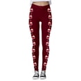 thumbnail image 3 of WILLBEST Pantalones de Yoga Con Estampado Navideño de Vidrio Para Mujer, Leggings de Entrenamiento de Levantamiento, Cintura Alta, Elásticos y Cómodos Extra Grande, 3 of 4