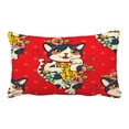 thumbnail image 1 of ABPHQTO Happy Japanese Cat Maneki Neko Flowered Mascot Tattoos Funda de almohada Funda de almohada Protector de almohada Cama 50x75 cm, 1 of 1