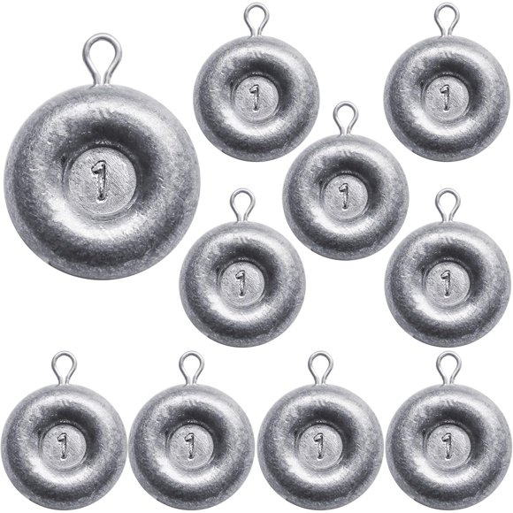 Disc Sinkers Fishing Sinker Weights Coin Sinkers Trolling Catfishing Weight Saltwater & Freshwater Fishing Weights