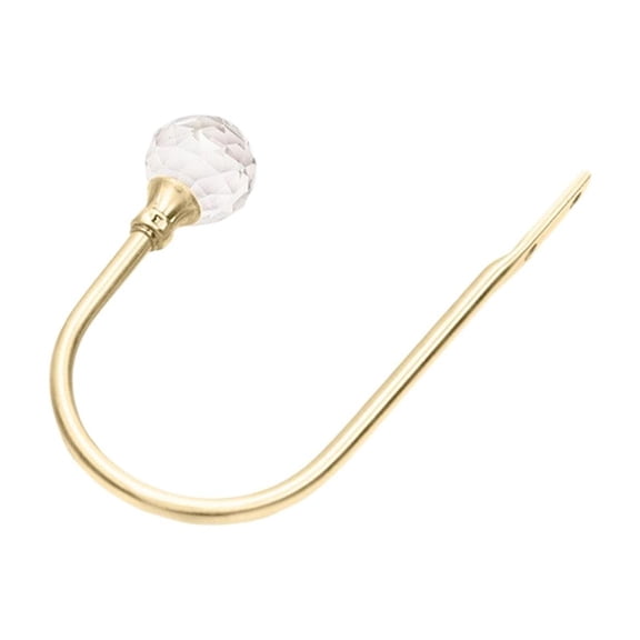 Curtain Holdbacks, U Shaped Metal Wall Hooks, 6.1x2.4 inch Curtain Tiebacks Hook, Decorative Curtain Hold with Clear Crystal Ball, Curtain Tie Pull Backs for Drapes, Home Window Decor,Copper