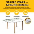 thumbnail image 4 of Green Eucalyptus Table Cloths for 4 Foot Rectangle Tables, Weeping Botanical Leaf Watercolor Patio Waterproof Elastic Fitted Tablecloths, Washable Rectangular Table Cover for Camping, 4 of 8