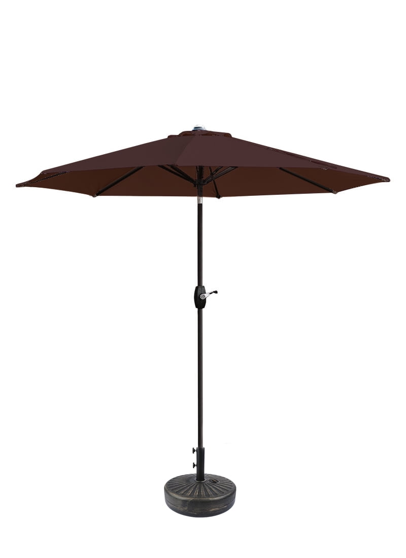 Westin Outdoor 9 Ft Patio Umbrellas with Bronze Plastic Base Included, Coffee