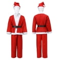 thumbnail image 4 of Boys Kids Santa Suit, Red Jacket and Pants with Hat and Beard, Christmas Outfit, 4 of 8