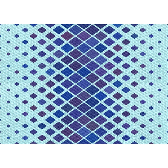 Ahgly Company Machine Washable Indoor Rectangle Transitional Blue Area Rugs, 3' x 5'