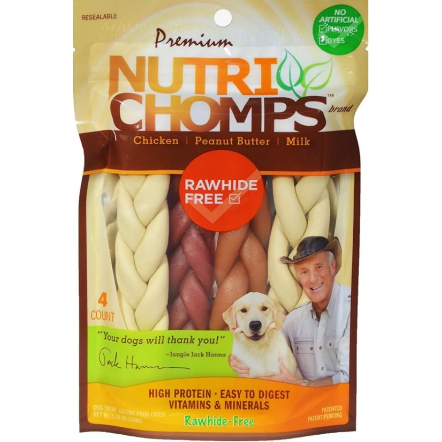 Scott Pet Premium Nutri Chomps Rawhide Free Chicken, Peanut Butter