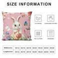 thumbnail image 5 of JEUXUS Easter Pillow Covers Colorful Easter Throw Pillow Cases Decorations Easter Bunny Pillow Covers Egg Gnome Pillow Cushion Case Spring Decor Farmhouse Decorative for Sofa Couch Bed, 5 of 5