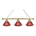 thumbnail image 1 of Holland Bar Stool BL3BROhioSt Ohio State Buckeyes 3 Shade Pool Billiard Light, Brass, 1 of 3