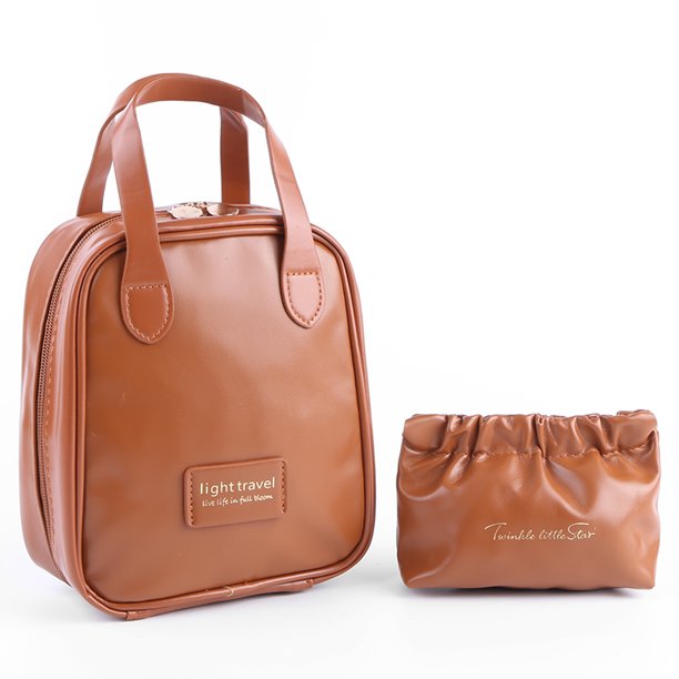 Organizador Maquillaje PU Almacenamiento Aseo Portátil Impermeable