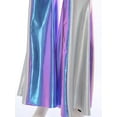 thumbnail image 6 of TiaoBug Women's Retro 70s Outfit Disco Dance Jumpsuit Sleeveless Metallic Color Block V Neck Bodysuit Clubwear Blue XXL, 6 of 7