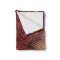 thumbnail image 2 of Abstract Soft Flannel Fleece Blanket, Doodle Abstract Waves with Stripes Ombre Effect Design with Purple and Pink Tones, Cozy Plush for Indoor and Outdoor Use, 50" x 60", Multicolor, by Ambesonne, 2 of 5