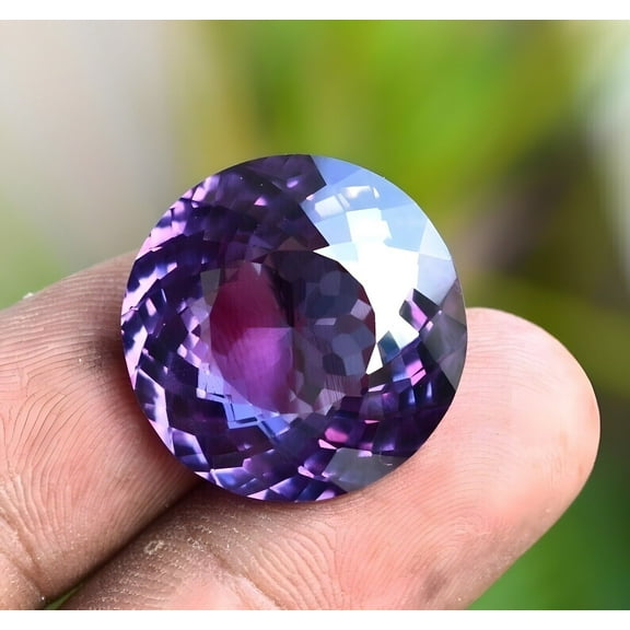 Huge Alexandrite Color Changing 18x18mm Round Cut Ring Size Loose Gemstone
