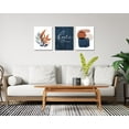 thumbnail image 2 of Wall Art for Bathroom Blue and Terracotta Abstract poster Wall Art Set Burnt Orange Botanical Tropical Plants Picture Wall Decor for Home, 2 of 6