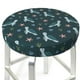 thumbnail image 3 of Balery Cute Turtle Fundas de asiento para taburete de bar redondo de tela de terciopelo ajustables que protegen de arañazos y manchas para sillas de 14 a 17 pulgadas.-14 inch, 3 of 7
