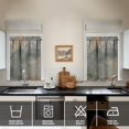 thumbnail image 4 of Gray Abstract Oil Painting Kitchen Curtain Valance 3 Piece Set for Kitchen Curtains and Valance Set Short Curtain Sink Window Decor 36 Inch Small Window Treatment Tier 27.5x36 Length, 4 of 6