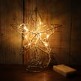 thumbnail image 3 of Decoración para árbol de Navidad CVHOMEDECO Silver Wire Star, 3 of 7