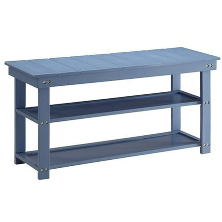 Mudroom Bench - Utility Mudroom Bench, Blue - 35 x 17 x 11.87 in.