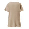 thumbnail image 5 of VISALY Turtleneck Sweatshirt Tunic Sweatshirt Sweaters for Women Casual Crew Neck Short Sleeve Sweater Lightweight Knit Batwing Fall Tops Soft Sweaters Womens Sweatshirt Women Pullover Sweaters A L, 5 of 5