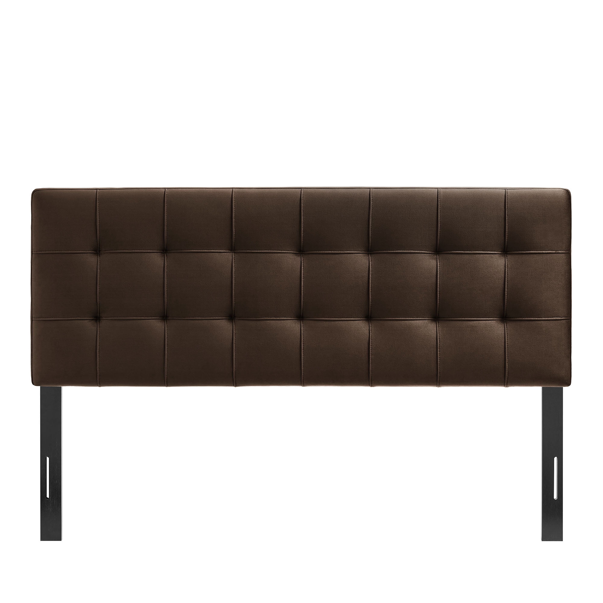 Lily Stain-Resistant Performance Velvet Full Size Headboard in Chocolate Brown