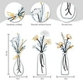 thumbnail image 4 of Metal Wall Art Decor Rustic Home Decor Modern Farmhouse Dining Room Housewarming Gifts Minimalist Flower Wall Decors for Livingroom Bathroom Bedroom 3PCS Design 2, 4 of 6