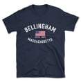 thumbnail image 1 of Bellingham Massachusetts Patriot Men's Cotton T-Shirt, 1 of 1
