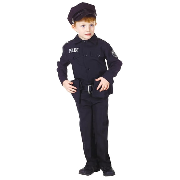 Underwraps Police Man Halloween Fancy-Dress Costume for Child, Little Boys M